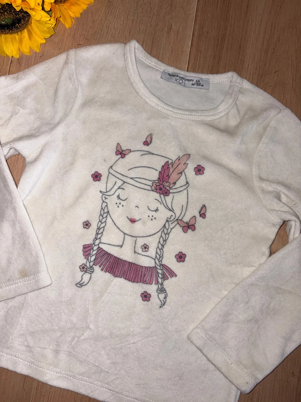 White winter pajama top FPC size 4 years – photo 2